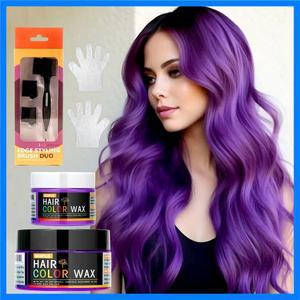 할로윈 헤어 컬러 왁스 남녀 즉시 염색 헤어 클레이 코스프레 일시적 DIY 염색 제품 일회용 장갑과 브러시