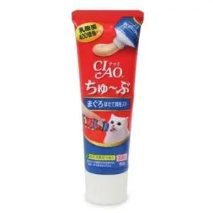 이나바 고양이 간식 챠오츄르 참치 가리비 관자 80g 겸용 1개 (WFK6PMR)