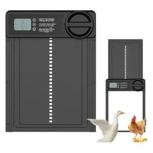 닭장 개폐기 자동문 타이머 도어 센서 블랙 배터리 케이지 게이트