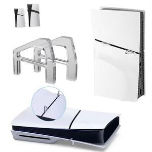 [호환품] 디자인 PS5 슬림 디스크 호스트 콘솔용 풋 위치 지정 브래킷 홀더 2쌍 수평 3D 프린팅 미니 소형