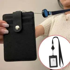 사원증 카드지갑 릴홀더 목걸이 케이스 블랙 목걸이 카드지갑 사원증 케이스