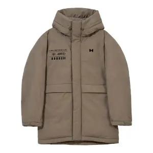 험머 H3 남성 그래픽 로고 듀스포 방한 패딩 베이지