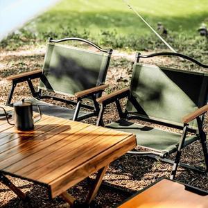 알루미늄 우드 그레인 접이식 체어 휴대용 리프팅 백패킹 4 카키 LV 034TR 합금