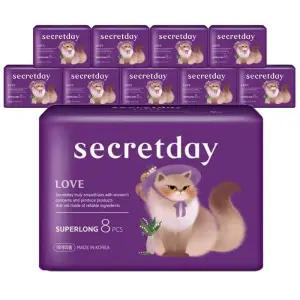 시크릿데이 러브 날개형 생리대 슈퍼롱 오버나이트 8Px10팩