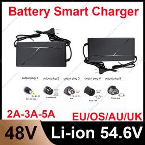 54.6V 충전기 2A 3A 5A 스마트 고속 13S 48V 리튬 이온 배터리 팩