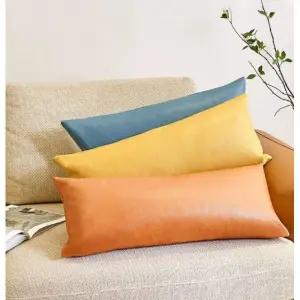 가죽쿠션 쇼파 긴 목베개 보호 발빠짐 틈새막이 소파 골든옐로우 30x50cm 베개커버 단품