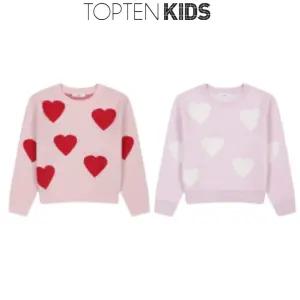 탑텐키즈 25년 FW 여아 소프트 터치 패턴 풀오버 스웨터MKF4ER2204