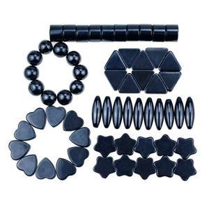검은 색 연마 라운드 실린더 하트 모양의 삼각형 다섯개 별 공예품 미니 소형 소형 자석 냉장고 교육 DIY
