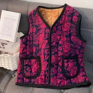 융털 6type 겨울 꽃무늬 조끼 꽃 김장 김장조끼 겨울 패션 융털조끼 베스트 할머니조끼 기모 엄니