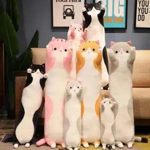 바디필로우 롱쿠션 안고자는 베개 긴 고양이 큰 인형