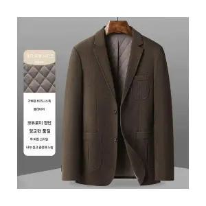 남자 정장 자켓 슬림핏 양복 가을 겨울 캐주얼 면 보온 코듀로이 코트 원픽4