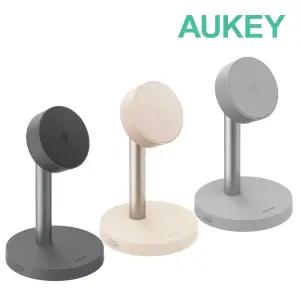 AUKEY 맥퓨전 1X 25W Qi2.2 맥세이프 초고속 무선 충전스탠드 진공흡착베이스 고정