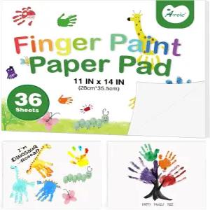 AROIC 36매 핑거 페인트 종이 11 x 14인치 미술 용품 페인팅용 아트 페인팅 패드 세트 12세 이상 및 드로잉