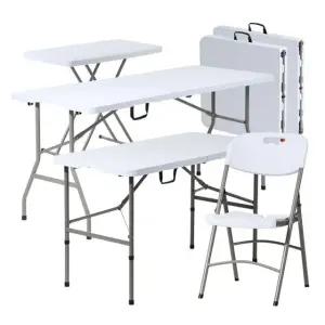 야외접이식테이블 플라스틱 야외용 플라스틱 식탁철제 캠핑테이블