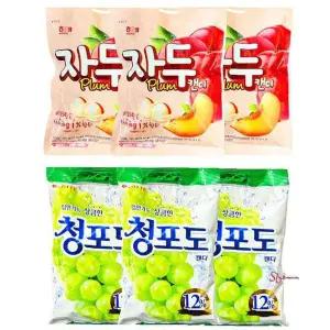 추억의 자두 맛사탕 X청포도 사탕세트 3개def307