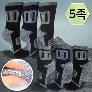 남성 반파일 통파일 중목 장목 발가락양말 5족 스포츠