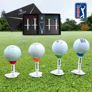 [피지에이투어][PGA투어] 에이밍 방향성 높이조절 컨트롤 골프티/티꽂이 4P 세트
