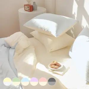 부드러운 디어마이 리버서블 워싱 옥수수솜 무봉제 차렵이불세트 SS/Q/DK 8colors