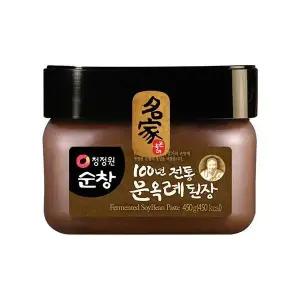 청정원 우리집 100년 전통 문옥례 된장 450g 캠핑 여행 자취 잔치 등산 식당용 대용량 식재료 병원