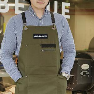 아이더 세이프티 에이프런 캔버스앞치마 카페 주방 롱 앞치마 바리스타 카키