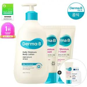 [공식] 더마비 데일리 모이스처 바디로션 400ml+바디크림(200ml x2개)+(랜덤견본)튜브+3매