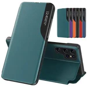 갤럭시S25 S25플러스 S25울트라 S25엣지 S25FE 클리어뷰 가죽 스탠딩 거치대 플립 커버 핸드폰 케이스