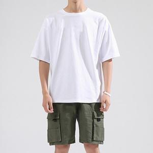 오버핏 20수 라운드 흰티 반팔 무지 두꺼운 면티 이너 티셔츠 M 3XL 국내생산