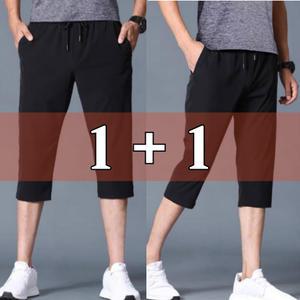 (총 2장) 7부 바지 라인 / 무지 타입 남자 봄 여름 헬스 짐웨어 트레이닝 바지 츄리닝 바지