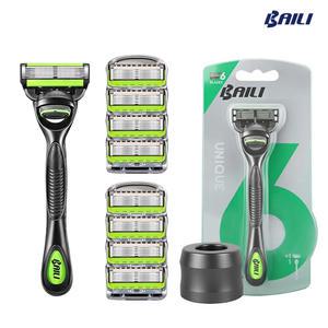 베일리 호환 질레트 면도기세트 1번 (면도기+면도날 1입+리필면도날 8입+면도기꽂이)