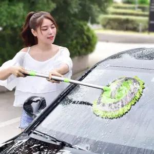 차량용 3단 세차밀대 걸레 타월 세차밀대 세차봉 세차걸레 밀대걸레 길이조절 세차봉걸레 화물차