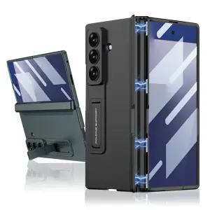 갤럭시 Z폴드7 유리 필름 일체형 마그네틱 힌지보호 스탠드 거치대 하드 케이스 글라스 SM-F966
