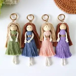 마크라메 걱정인형 키링 여자 만들기 DIY 키트 인형 만들기 세트 학교 단체