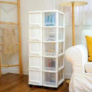 모던 슬림 틈새 서랍장 5단 (바퀴별매) 공간 활용 수납 정리함