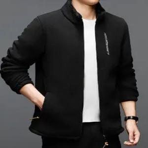 융털 하이넥 폴리스자켓 물빠짐 보풀 없는 원단 전체 융털 양털 후리스 집업 자켓 남성점퍼 남자잠바 겨울