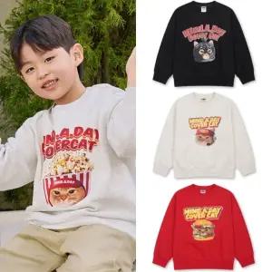 [탑텐키즈](마산점)25년 FW 공용) 커버캣 플리스 스웨트셔츠 MKG1TR3803