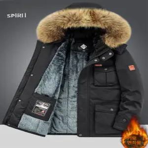 중간기장 잠바 중년 외투 뚱뚱한 아빠 루즈핏 야상 방한복 재킷 중노년 바람막이