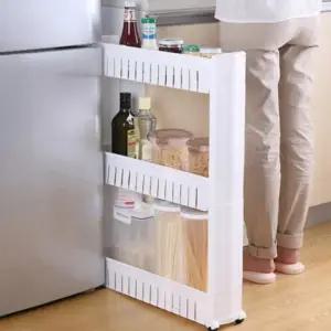 슬림 트롤리 바퀴 이동식 틈새 수납 선반 수납장 정리대 이동식코너트롤리 이동식트롤리