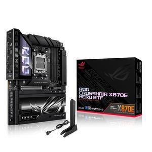 숨겨진 커넥터 디자인과 청정 케이블 관리를 위한 고출력 GPU 슬롯이 있는 ROG 크로스헤어 X870E 히어로 BTF AMD ATX 보드, 18+2+2 전원, DDR5, WiFi 7, 5배 M.2, PCIe 5.0, USB4, 고급 AI PC 준비 완료