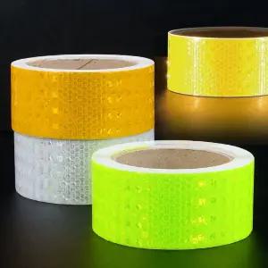 형광 야광 안전표시 반사테이프 벌집무늬 5cmX10M/테이프/스티커/화물차/안전/범퍼/자동차/보호/차량용