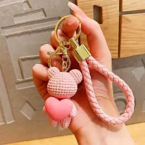 인형키링 하트 곰 키링 품은 가방걸이 WFFMU82