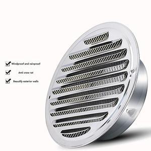 둥근 스테인레스 스틸 에어 벤트 그릴  곤충 보호  집 외부 벽 덕트 환기 도구  70mm  100mm  120mm