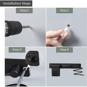 라포식 헤어 드라이어 홀더 스트레이트너 욕실 스타일링 케어  주최자 공간 절약형 보관 브래킷 플러그 후