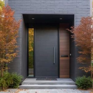 외부 입구 캐스트 알루미늄 전면 메인 회전 문 유리 피벗 보안 출입문 현대 호환 주거용