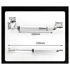 HRBAJ-스톰 도어 클로저 헤비 듀티 1 세트 창 클로저 맥세이프 조정 가능 클로징 쿠션 속도 화이트