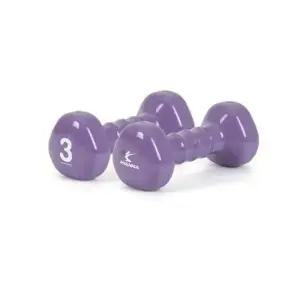 근력운동 간단한운동 PVC 삼각 아령 3kg 스모키라벤더 아령 고무아령 근력운동 헬스 홈트 삼각아령