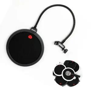 [하프클럽/]블랙 마이크 팝필터 매쉬 소품 마이크용 거치대 1개