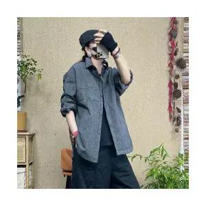 EAMT 여자 겨울 가디건 스트라이프 패딩 빈티지 터틀넥 상의 캐주얼 카디건 EUNG4