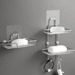 추천템 비누받침대 무타공 스텐 1단 부착식 비누걸이 신상입고 2단