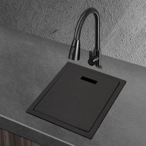 덮개있는 미니 싱크볼 덮개 리모델링 캠핑 싱크 조리대 미니씽크볼 냉 온수 사각싱크볼 실버