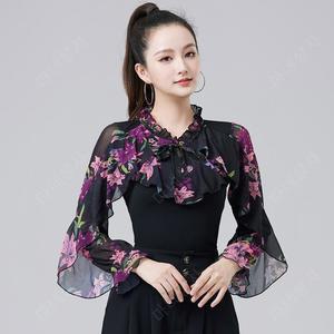 방송댄스의상 라인댄스복 댄스스포츠 사교 상의 라틴 바 여성